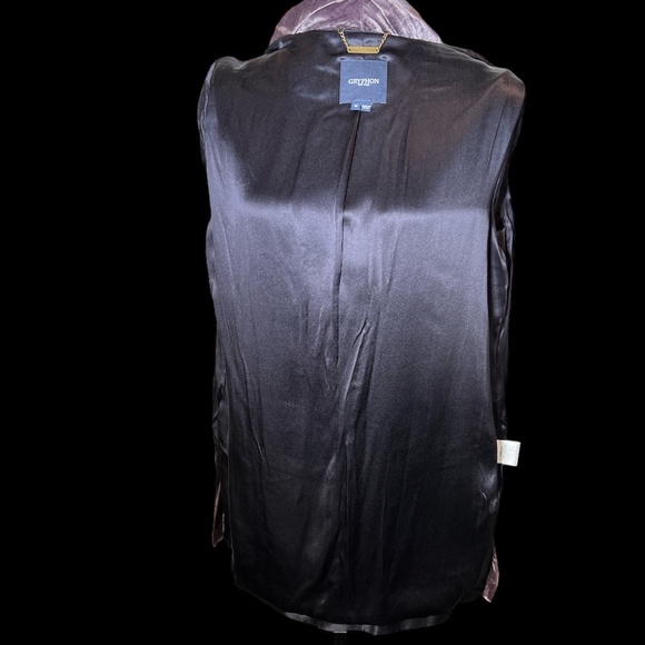Gryphon - Grape Purple Velvet Relaxed Fit Silk Blazer - Size M - Picture 5 of 6
